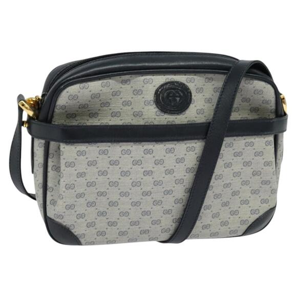 GUCCI Micro GG Supreme Shoulder Bag Pvc Navy Gold 007 084 007 084 - Picture 1 of 16